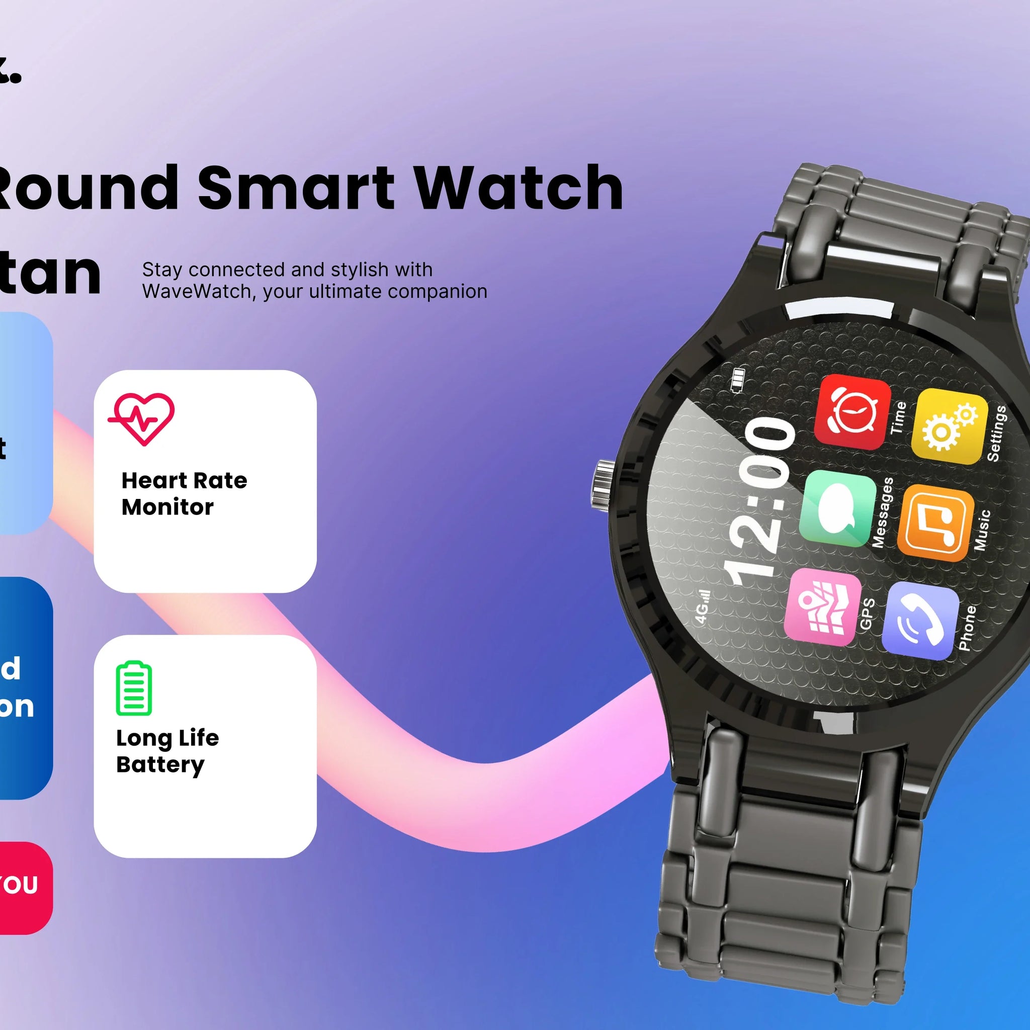 Round Dial Smart Watches in Pakistan (2025) - Bazaarik.Online