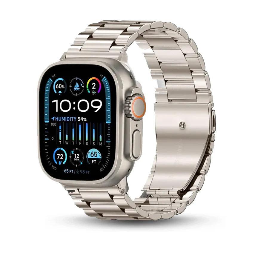 i20 Ultra Max Suit Smartwatch in Silver and white  – Stylish and functional with AirPods Pro 2 and seven straps." - Bazaarik.Online